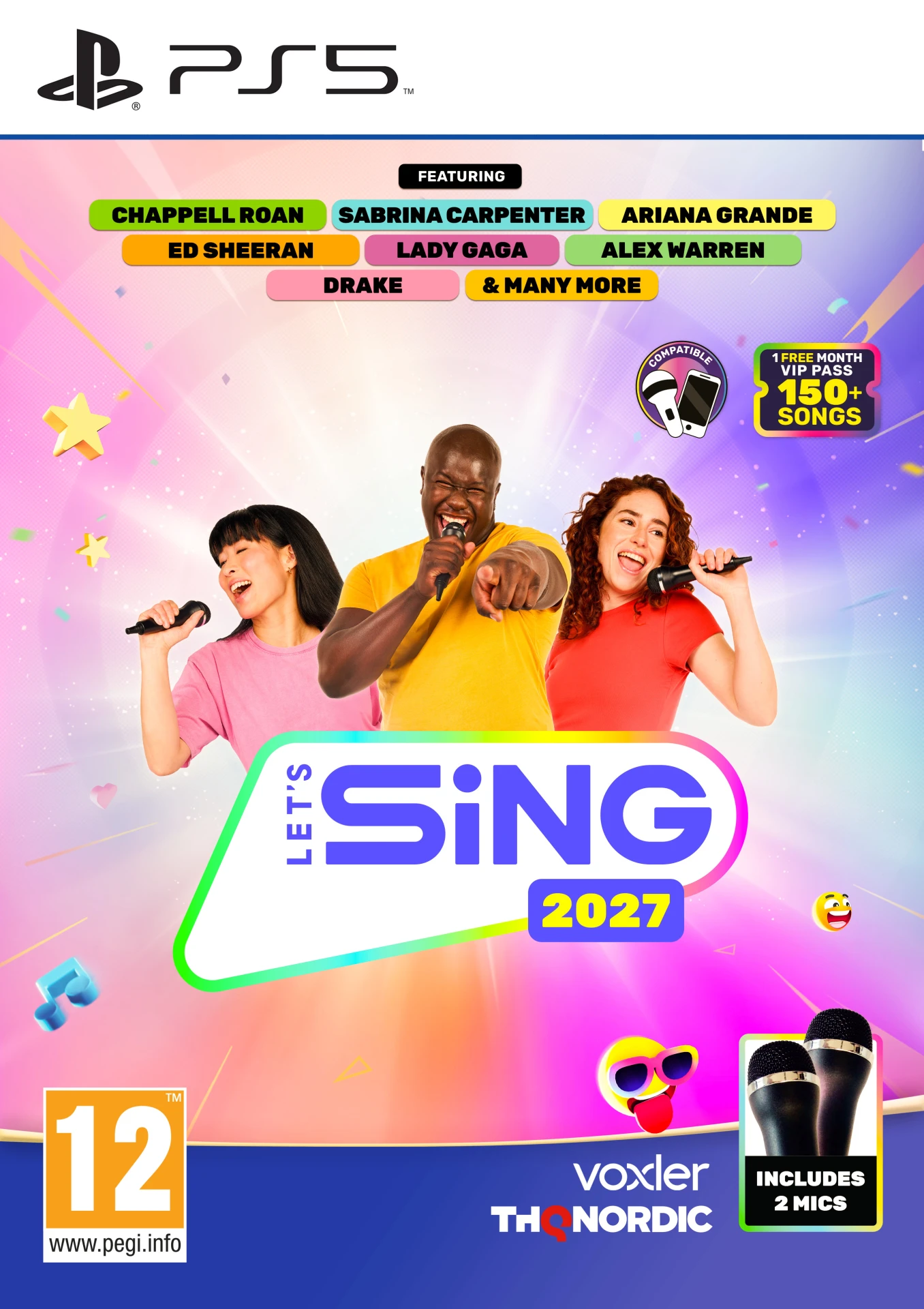 Let's Sing 2027 + 2 Microfoons (Gamekeycard) (PS5), THQ Nordic Let's Sing 2027 + 2 Microfoons (Gamekeycard) (PS5), THQ Nordic
