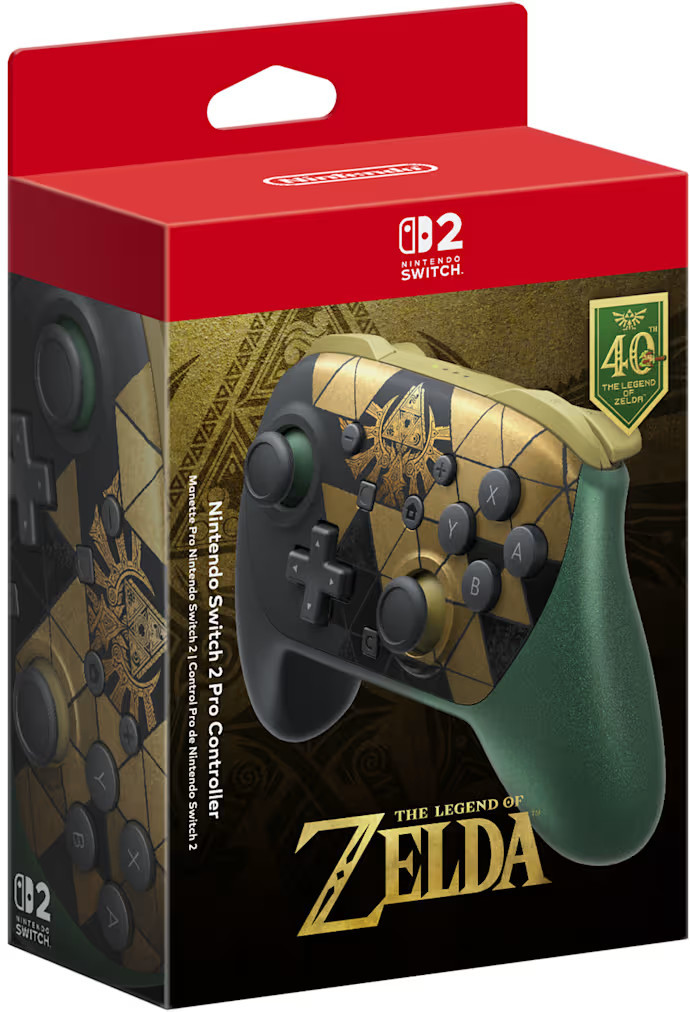 Nintendo Switch 2 Pro Controller - The Legend of Zelda 40th Anniversary Edition (Switch 2), Nintendo