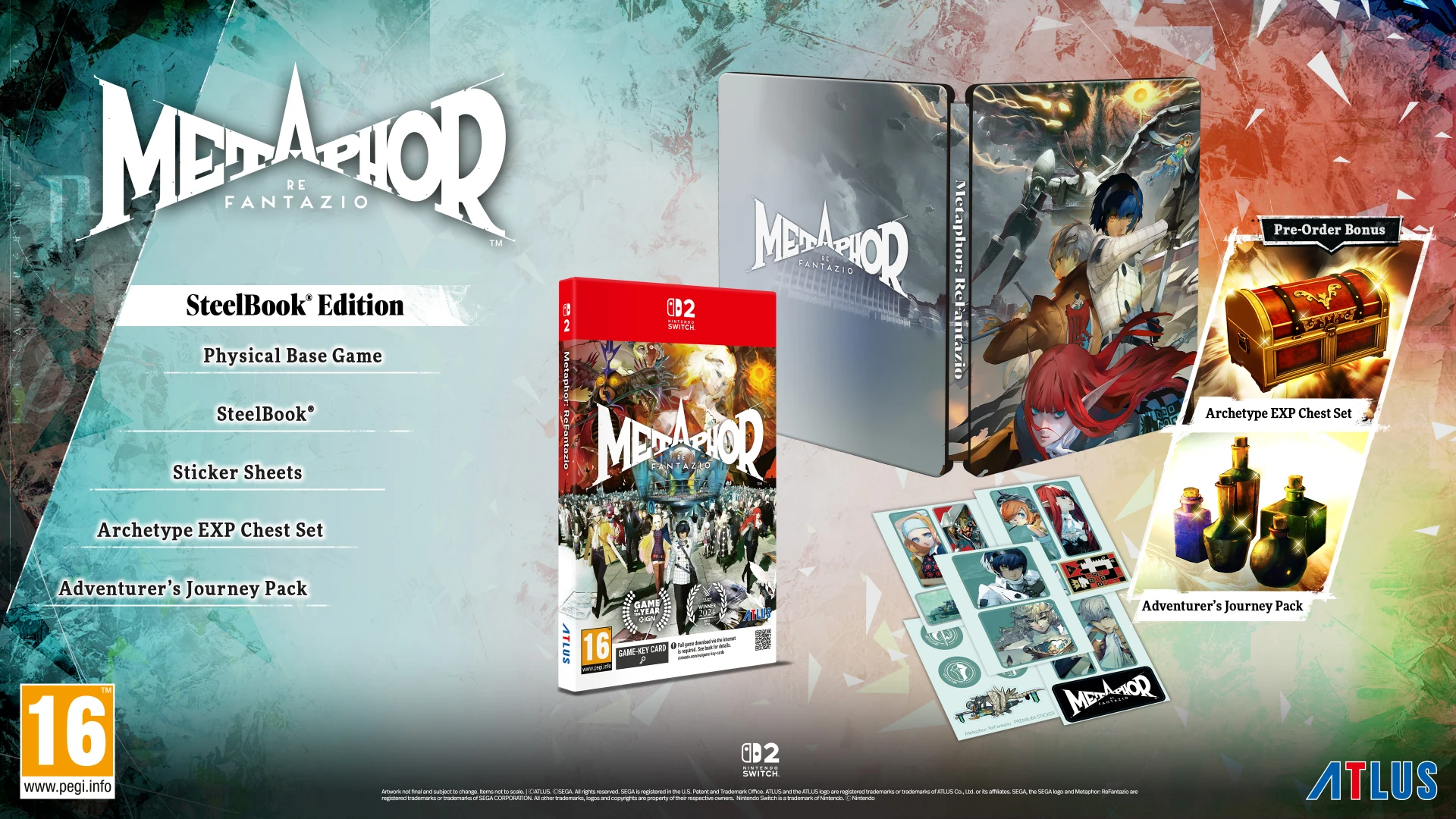 Metaphor ReFantazio - Steelbook Edition (Gamekeycard) (Switch 2), Atlus Metaphor ReFantazio - Steelbook Edition (Gamekeycard) (Switch 2), Atlus