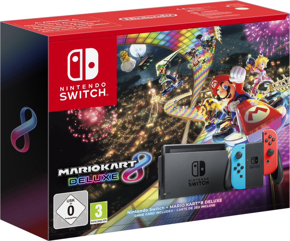 Nintendo Switch Console - Mario Kart 8 Deluxe Bundel - Blauw/Rood (2026) (Switch), Nintendo Nintendo Switch Console - Mario Kart 8 Deluxe Bundel - Blauw/Rood (2026) (Switch), Nintendo