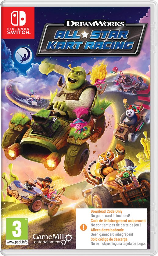 DreamWorks All-Star Kart Racing (Code in a Box) (Switch), GameMill Entertainment DreamWorks All-Star Kart Racing (Code in a Box) (Switch), GameMill Entertainment