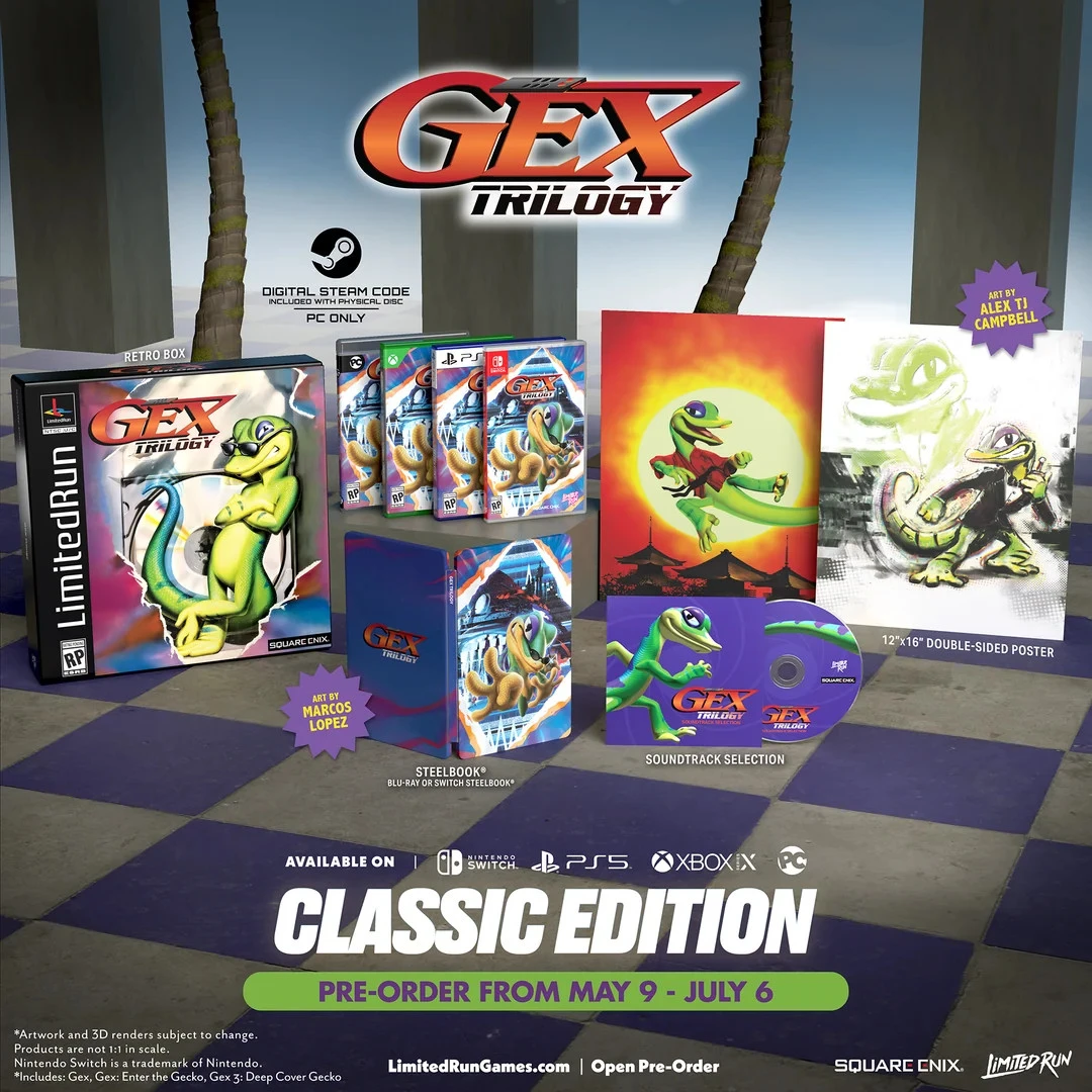 Gex Trilogy - Classic Edition (Limited Run) (Switch), Crystal Dynamics Gex Trilogy - Classic Edition (Limited Run) (Switch), Crystal Dynamics