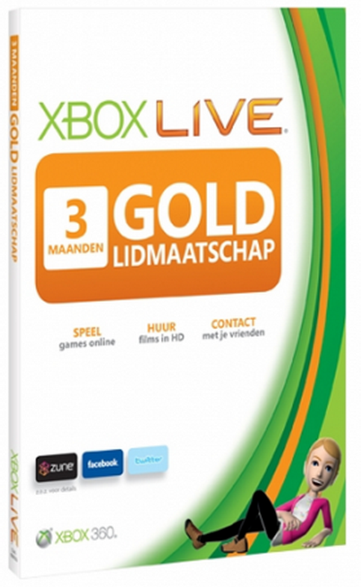Microsoft Xbox Live Gold 3 Maanden Abonnement (Xbox360), Microsoft