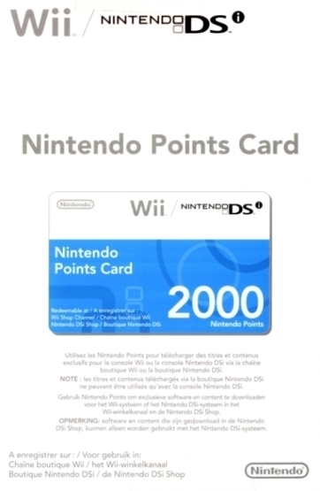 Nintendo Points Card 2000 (hardware), Nintendo
