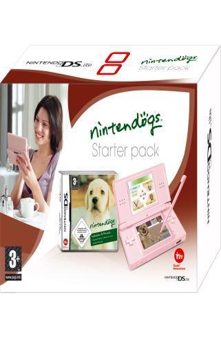 Nintendo DS Lite Pink + Nintendogs Labrador & Friends (NDS), Nintendo
