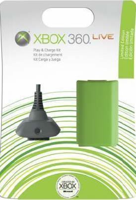 Microsoft Xbox 360 Play & Charge Kit (Groen) (Xbox360), Microsoft