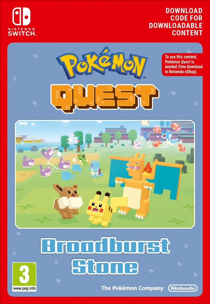 Pokemen Quest Broadburst Stone (Download Code) (eShop Download) (Switch), 