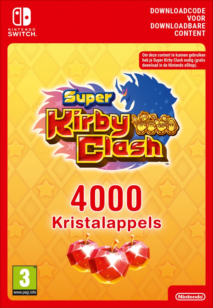 Super Kirby Clash - 4000 Gem Apples (eShop Download) (Switch), Nintendo