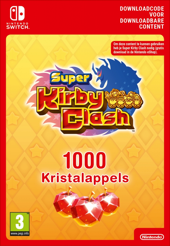 Super Kirby Clash - 1000 Gem Apples (eShop Download) (Switch), Nintendo