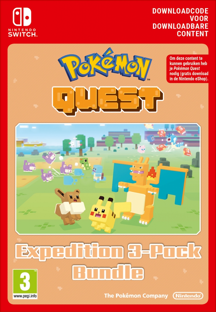 Pokemon Quest - Expedition 3-Pack (Download Code) (eShop Download) (Switch), Nintendo