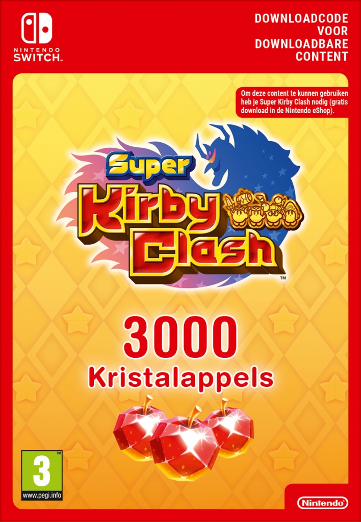 Super Kirby Clash - 3000 Gem Apples (eShop Download) (Switch), Nintendo
